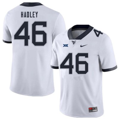 Men's West Virginia Mountaineers NCAA #47 J.P. Hadley White Authentic Nike Stitched College Football Jersey GS15N87AG